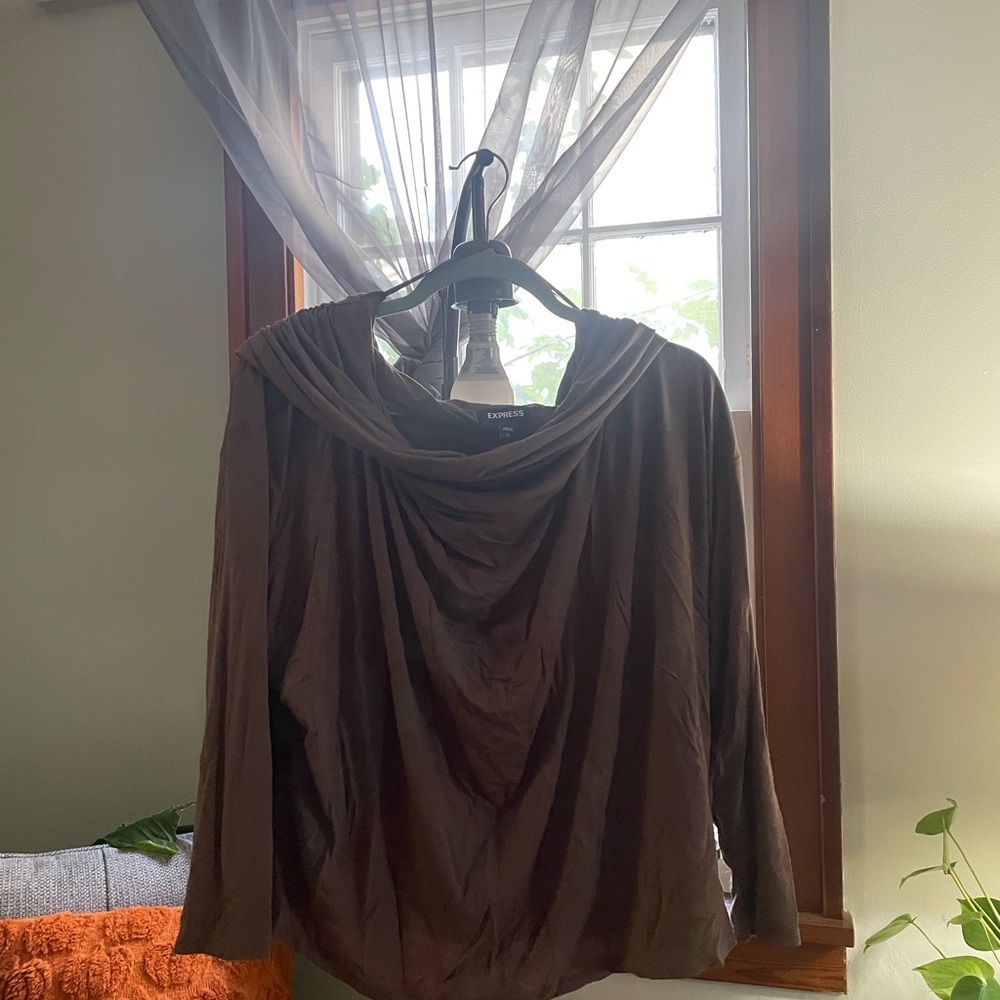 Express Chocolate Long Sleeve Top